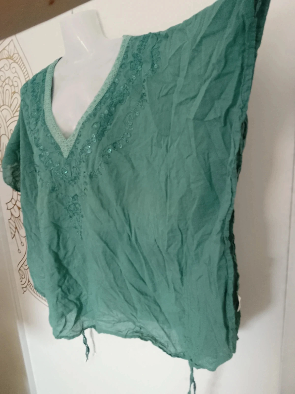 Tunique bleue turquoise en coton – photo 8